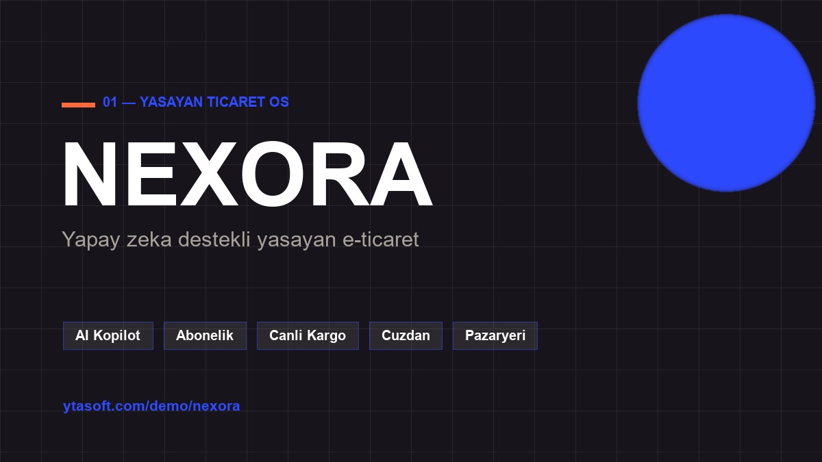 NEXORA yapay zeka destekli yasayan e-ticaret