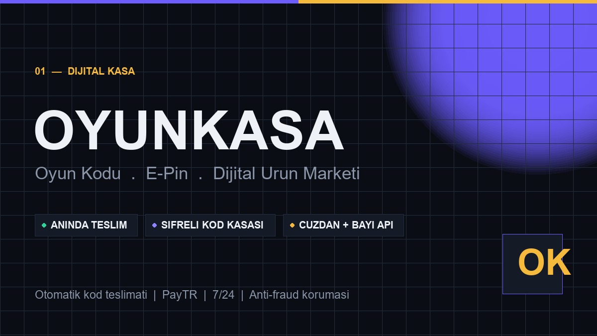 OYUNKASA oyun kodu ve e-pin marketi scripti kapak görseli
