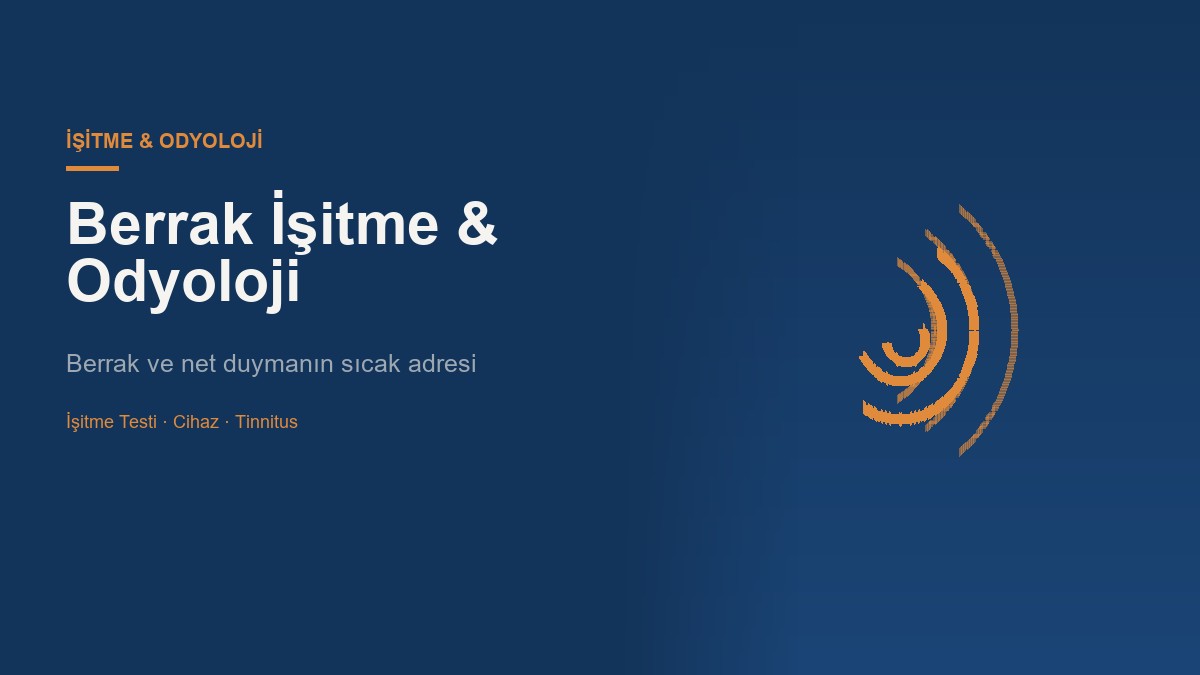 Berrak İşitme & Odyoloji web sitesi ana sayfa görünümü