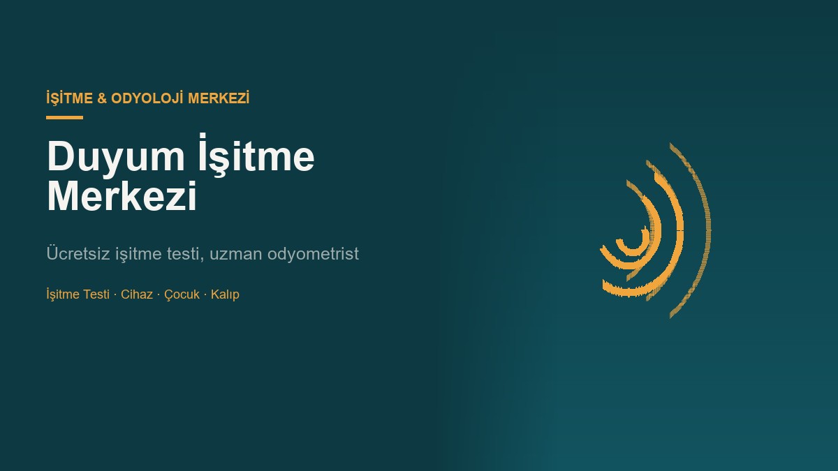 Duyum İşitme Merkezi web sitesi ana sayfa görünümü