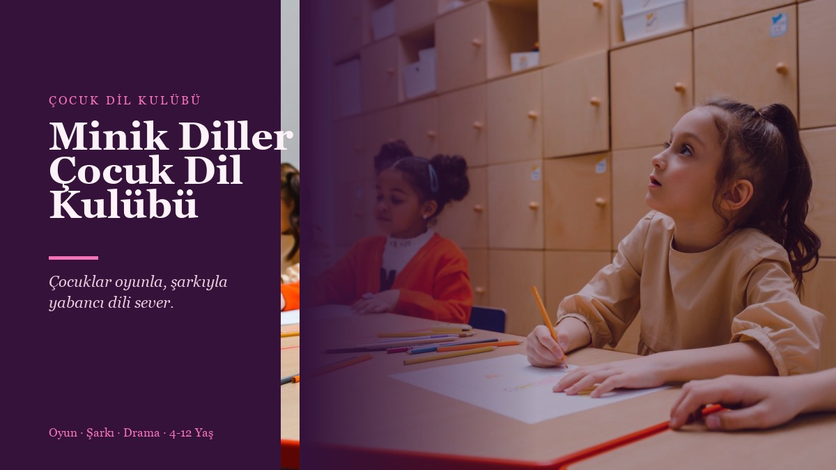 Minik Diller Çocuk Dil Kulübü web sitesi kapağı