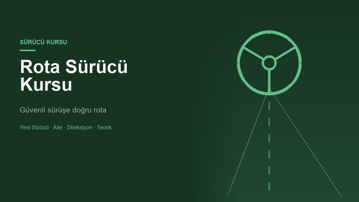 Rota Sürücü Kursu web sitesi ana sayfa görünümü