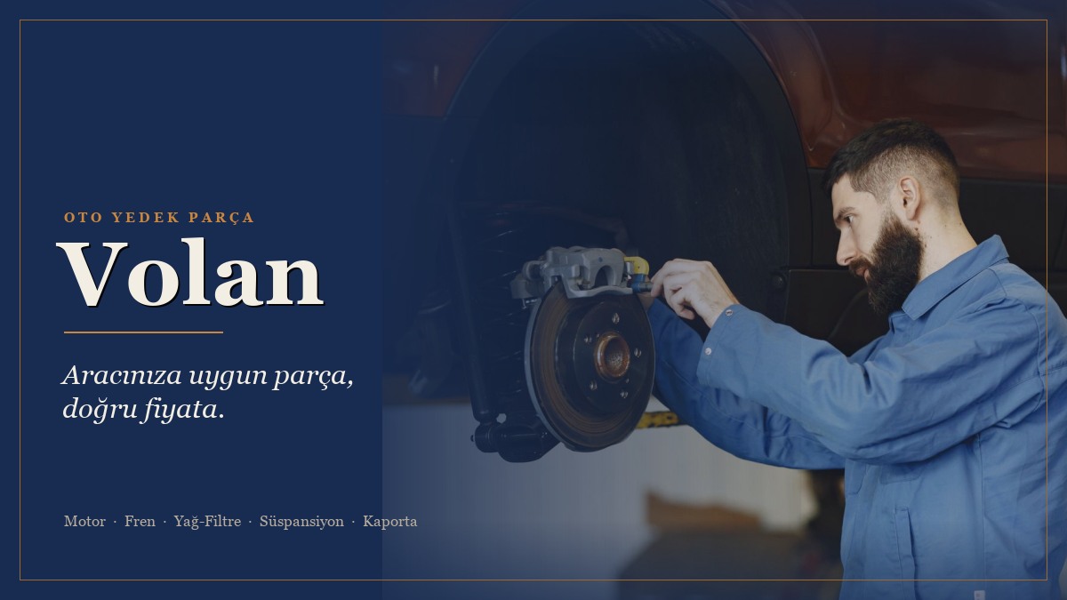 Volan Oto Parça web sitesi ana sayfa görünümü