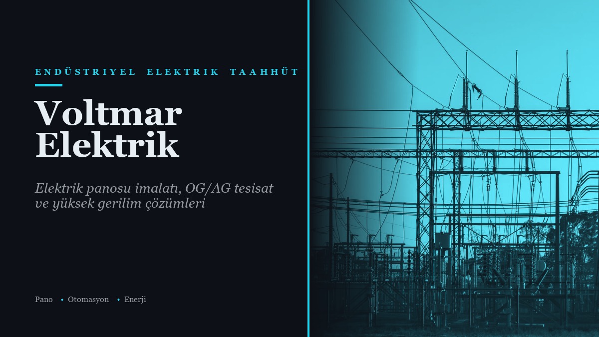 Voltmar Elektrik web sitesi kapağı